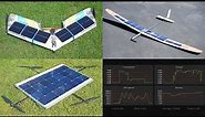 Solar powered drones: flying wing, multicopter, glider