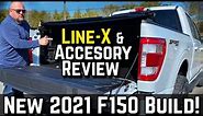 2021 Ford F150 Build - Line-X Premium Bedspray Secrets & Accessories Review-Space White Lariat Sport