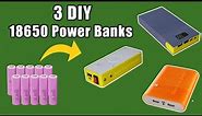 3 DIY Power Bank Ideas | How to Make Power Bank from Laptop Battery ( 18650 )