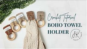 Boho Towel Holder, Easy and Quick Crochet Project in under 30 minutes!