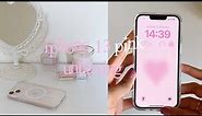 iPhone 13 128gb pink 🎀 + accessories unboxing | 2023 | asmr | lofi music