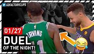 Stephen Curry vs Kyrie Irving EPIC PG Duel Highlights (2018.01.27) - Steph Got Left Hanging!
