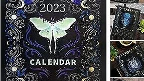 Dark Forests Lunar Calendar 2023 With 12 Original Illustrations Wall Hanging Calendars Monthly for Christmas Anniversaries Present Home Office Decor (Animals)