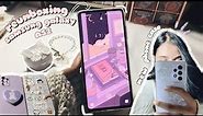 Samsung galaxy A52 aesthetic unboxing video| case haul + accessories| ASMR Indonesia