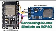 How to connect sd card module to Esp32