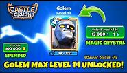 Golem Max Level 14 Unlocked - Spend 10,00,00 Lakh Gold and reach to Grandmaster three | Castle Crush