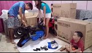 BMW K1300S Kid's Ride-on Motorcycle Battery Operated Unboxing and Assembly