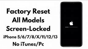 How To Reset Screen-lock iPhone Without iTunes or Computer - Factory Reset iPhone 5/6/7/8/X/11/12