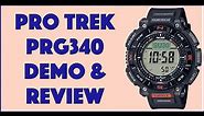 Casio PRO TREK PRG340-3 Outdoor Watch -- DEMO & REVIEW