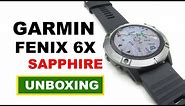 Garmin Fenix 6X Sapphire Carbon Gray DLC Unboxing HD (010-02157-11)