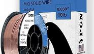 PGN Solid MIG Welding Wire - ER70S-6 .030 Inch - 10 Pound Spool - Mild Steel MIG Wire with Low Splatter and High Levels of Deoxidizers - For All Position Gas Welding