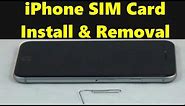 iPhone SIM Card Install / Remove - Apple iPhone 7, 7 Plus, iPhone 6, 6 Plus & 5 With Paper Clip