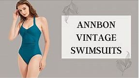 Annbon New Arrival Vintage One Piece Swimsuits