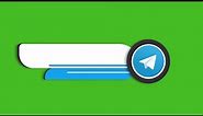 Green Screen Lower Third Telegram Logo Right to Left 4K Resolution