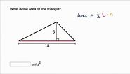 How to find area of triangle (formula walkthrough)