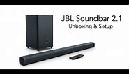 JBL Soundbar 2.1 with Wireless Subwoofer Unboxing & Setup | Digit.in