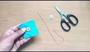 How to sew a two hole button by hand