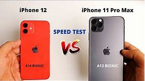 iPhone 12 vs iPhone 11 Pro Max Speed Test | A13 Bionic vs A14 Bionic Speet test