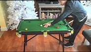 4 FOOT MINI FOLDING POOL TABLE FOLDABLE BILLIARD TABLE CUSTOMER REVIEW AND DEMONSTRATION