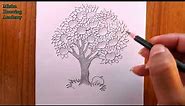 how to draw an apple tree/apple tree drawing