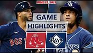 Boston Red Sox vs. Tampa Bay Rays Highlights | June 22, 2021 (Wander Franco MLB Debut)