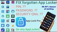 app lock password forgot. fix!