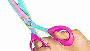 Right Handed Scissors Adults,Titanium Coating Forged Stainless Steel,Comfort Grip Shears,Super-sharp, for Office Home General Use Professional Crafting, 9.3 Inch