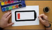 How to draw a low battery icon