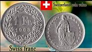 1 swiss Franc 1968 coin value in india/1Fr Switzerland 1968 coin price in market currency rate today