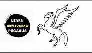 How To Draw A Pegasus Easy | Pegasus Drawing Tutorial