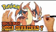 How to Draw Mega Charizard Y | Pokemon