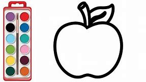 How To Draw an Apple - Coloring Pages For Kids