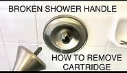 Broken Shower Handle Fix! Broken Cartridge Removal - How to remove a stuck cartridge. Moen & Danco