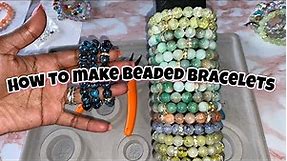 HOW TO MAKE BEADED BRACELETS | BRACELET MAKING TUTORIAL | No Needle Needed