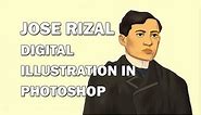 Jose Rizal digital painting in Photoshop