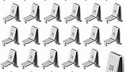 Shelf Clips, Adjustable Supports Clip for 255 Standard Pilaster, Heavy Duty Metal Shelving Brackets Clips for Kitchen Cabinet Bookcase (Silver 28)