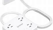 TROND Surge Protector Power Strip, 5FT Flat Plug Extension Cord, 8 Widely AC Outlets, 4 USB Charger(1 USB C), 1440J Surge Protection, Desk Charging Station for Office Supplies, Dorm Room Essentials