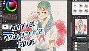 How to use watercolor texture in Medibang paint | Luulyhatsu