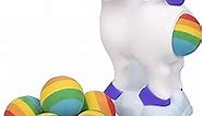 Hog Wild Pooping Unicorn Popper Toy - Pop Foam Balls Up to 20 Feet - 6 Balls Included - Age 4+