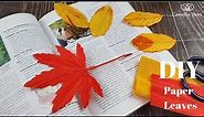 Paper leaves How to make simple Fall/ Autumn leaf from crepe paper - Craft Tutorial