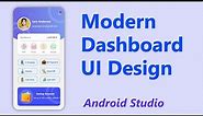 ✅ Android UI Design Mobile dashboard UI Tutorial