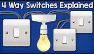 Four Way Switching Explained - How to wire 4 way intermediate light switch