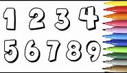 🎨 LOS NÚMEROS 🎨 Aprende los números de 0 a 10 | Colorear con rotuladores