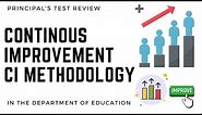 Principal's Test Review: Continuous Improvement CI Process in the Department of Education (DepEd)