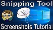 The Snipping Tool - Windows Screenshots Tutorial