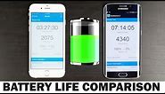 Apple iPhone 6s vs Samsung Galaxy S6 Edge - Battery Life Comparison