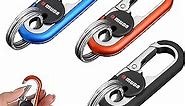 Key Chains Men, 2023 Car Key Chain for Men, Anti-Loss Keychain with Double Keyrings, Quick Release Key Chain (3pcs, Black+Blue+Orange)