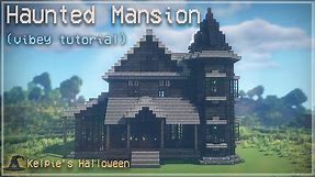 Kelpie's Halloween 🎃👻 Haunted Mansion Advanced Build🏠 Minecraft Spooky Goth Witch Aesthetic Tutorial
