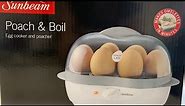 Sunbeam Poach & Boil Egg Cooker and Poacher unboxing, demonstration and review, How to cook eggs.