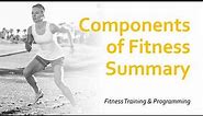 Components of Fitness Summary | Fitness Training & Programming